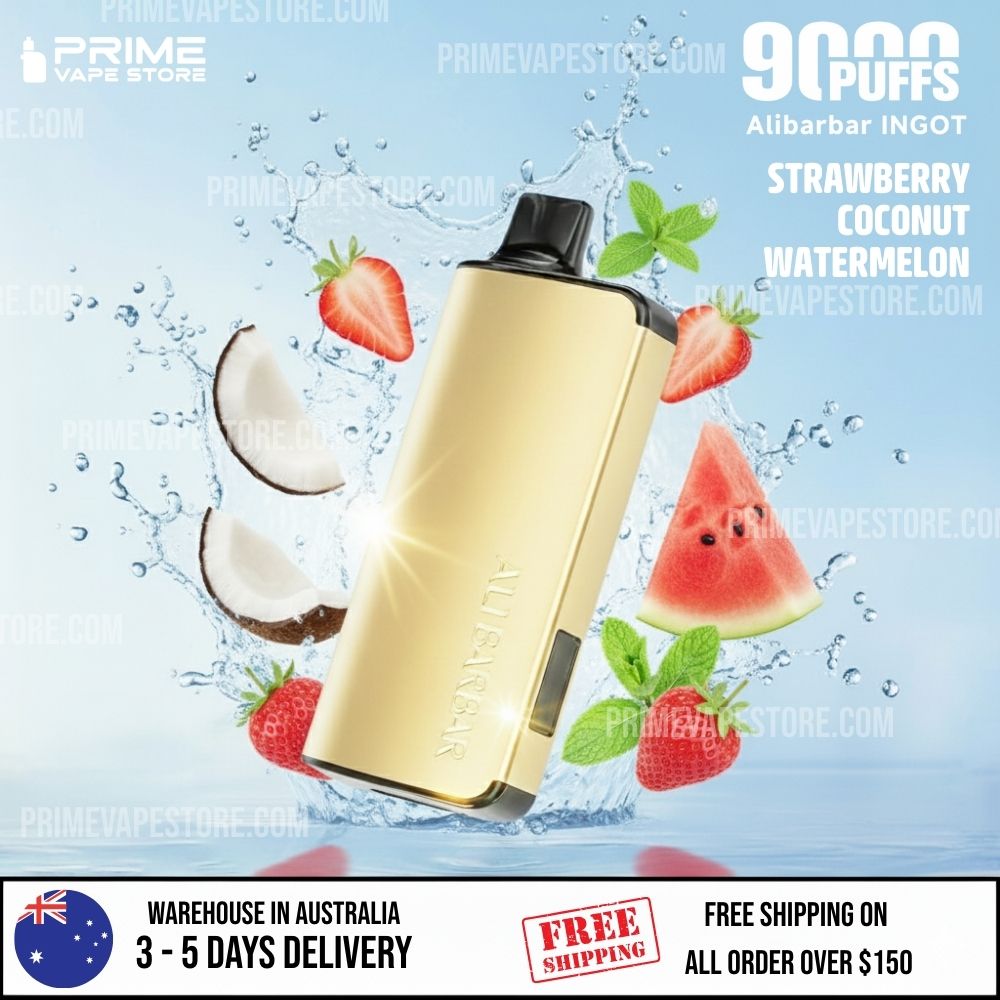 ALIBARBAR INGOT 9000 Puffs Strawberry Coconut Watermelon